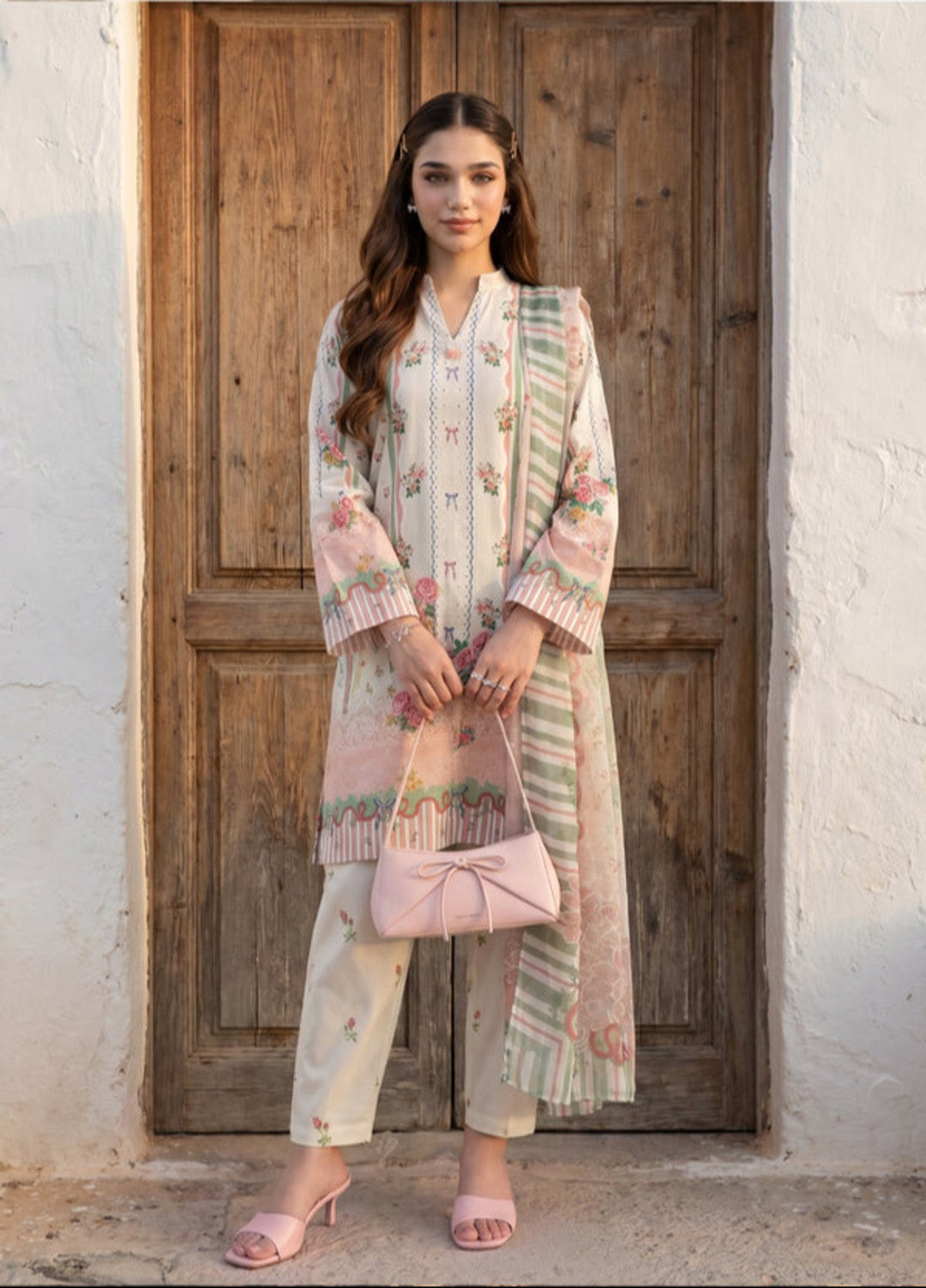 Bella Vacanza by Sahane RTW Printed Poly 3 Piece Suit PY7005 Casual Collection
