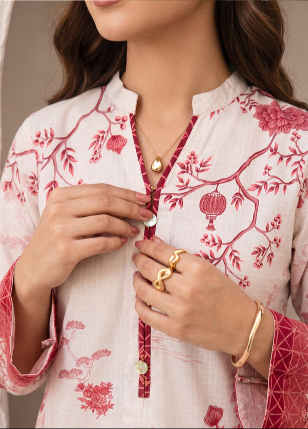 Bella Vacanza by Sahane RTW Printed Poly 3 Piece Suit PY7007 Casual Collection