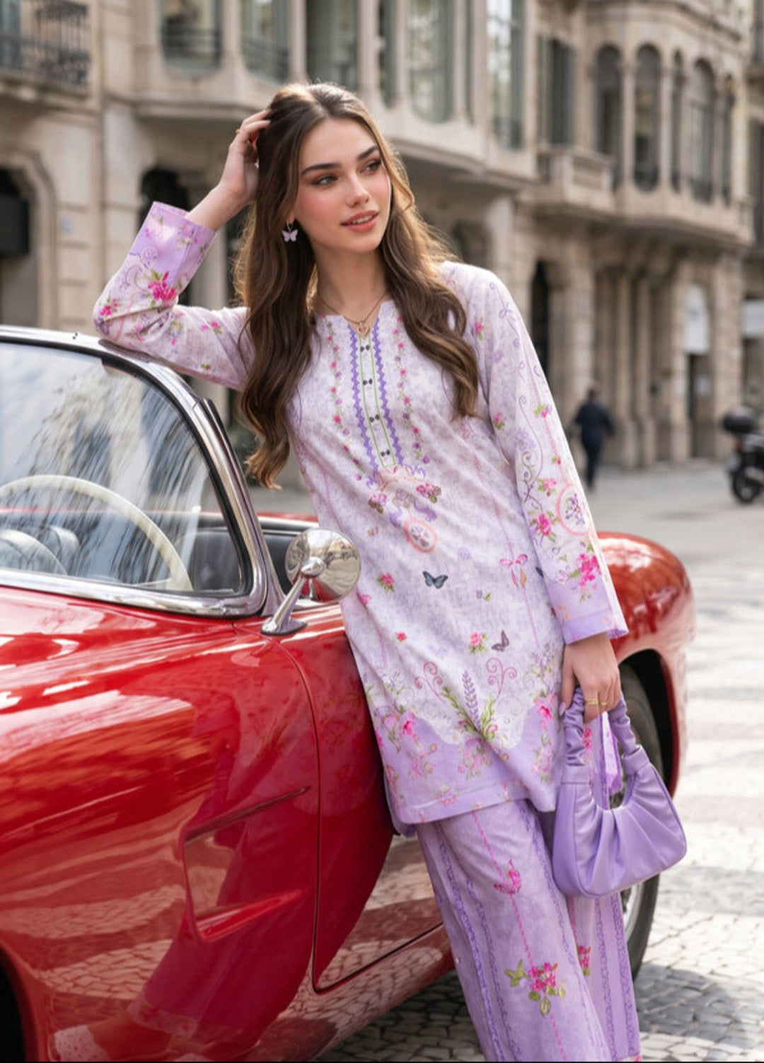 Bella Vacanza by Sahane RTW Printed Poly 2 Piece Suit PY7012 Casual Collection