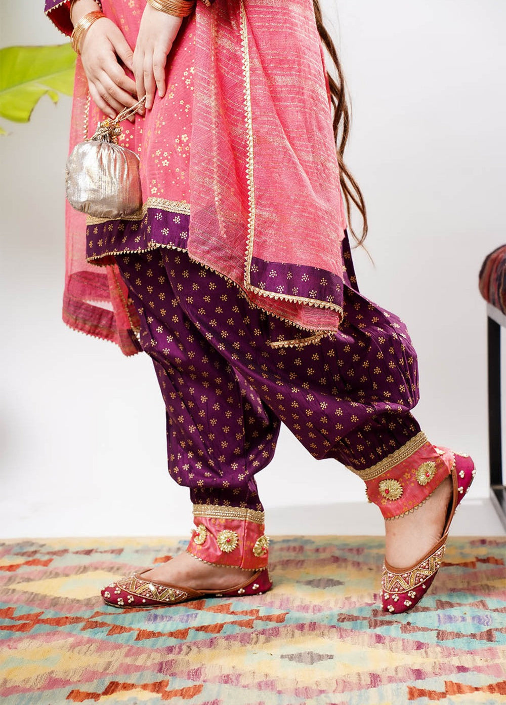 Senorita Girls RTW Hand work Viscose Raw Silk 3 Piece Suit GDD-03257 Festive Collection