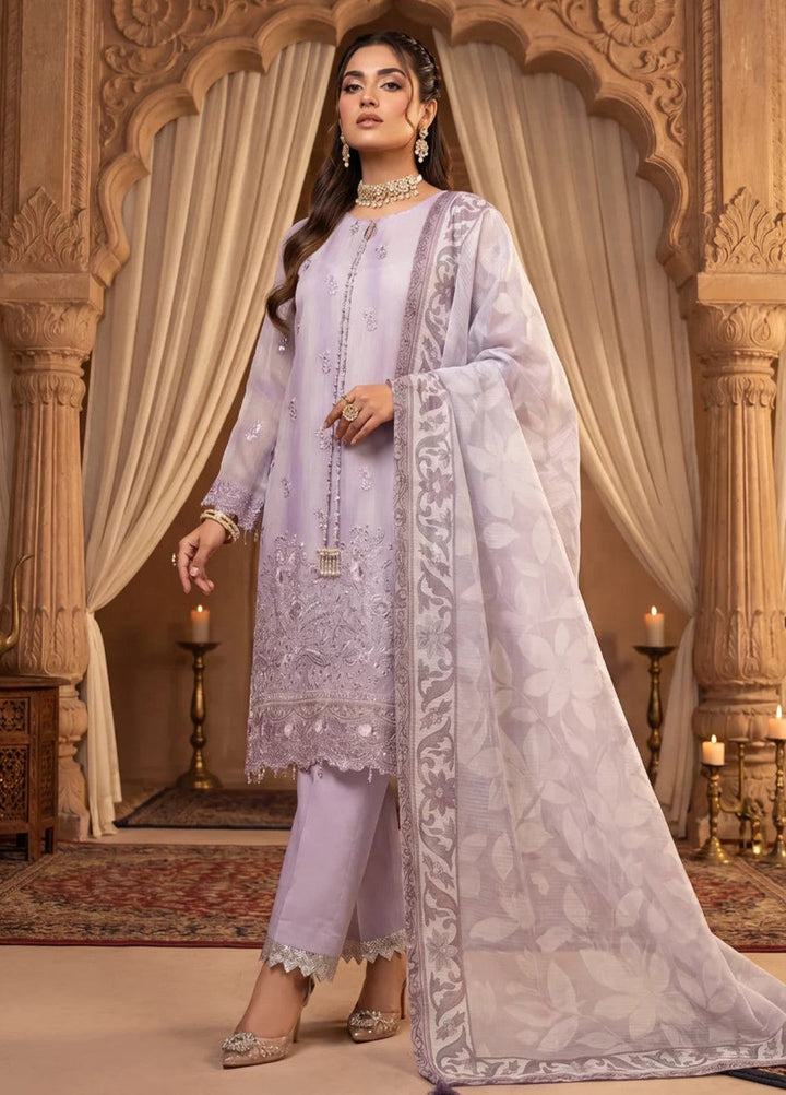 Salitex Women Unstitched Embroidered Khaadi Net 3 Piece Suit SUNS8NO520 Festive Collection