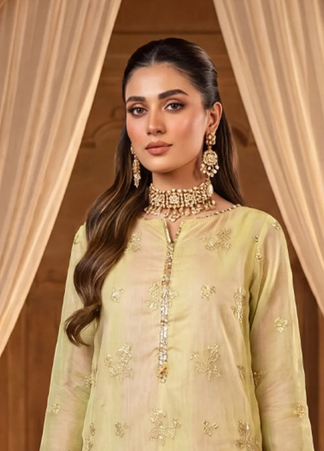 Salitex Women Unstitched Embroidered Khaadi Net 3 Piece Suit SUNS8NO521 Festive Collection