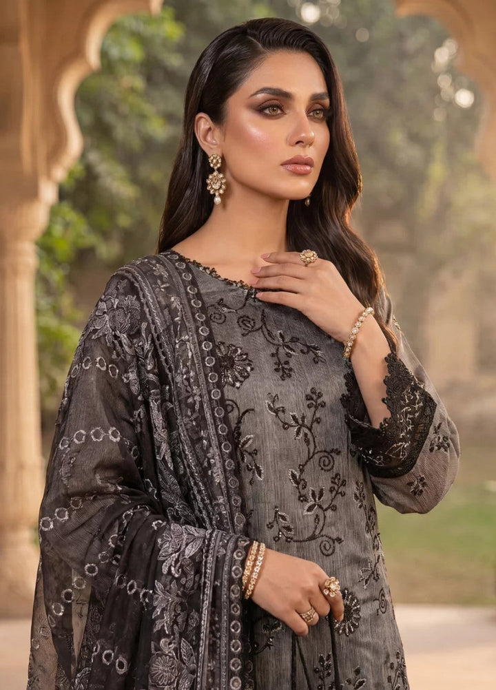 Salitex Women Unstitched Embroidered Khaadi Net 3 Piece Suit SUNS8NO522 Festive Collection