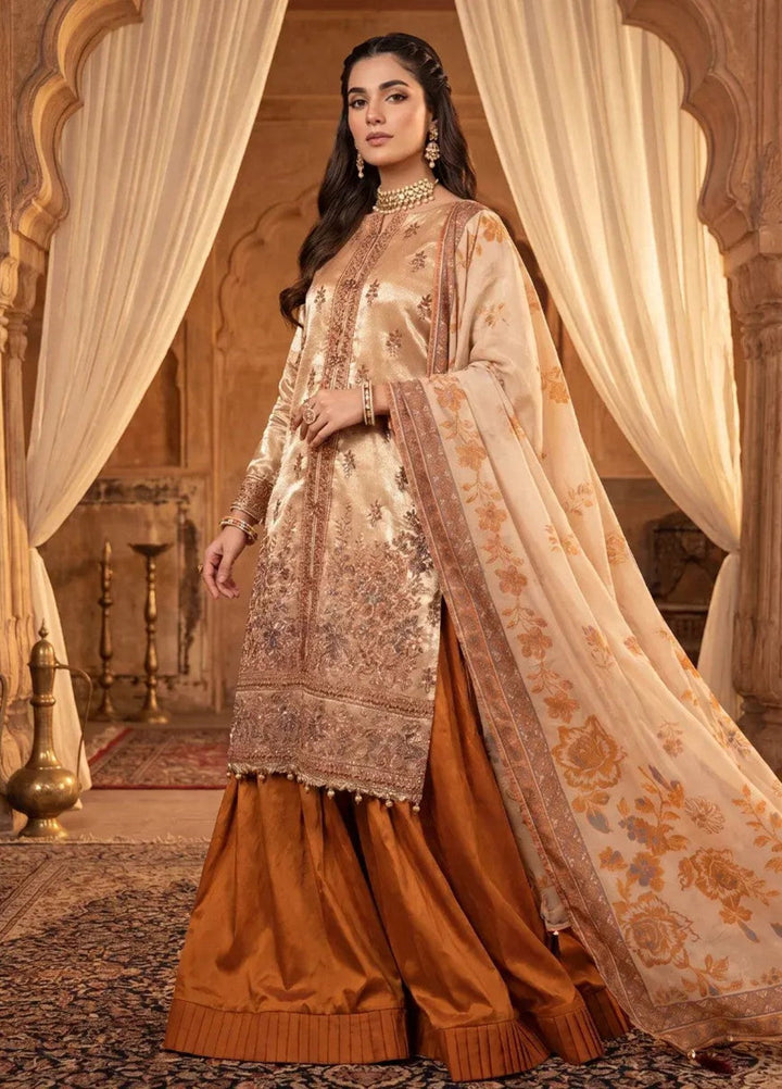 Salitex Women Unstitched Embroidered Tissue 3 Piece Suit SUNS8NO518 Festive Collection