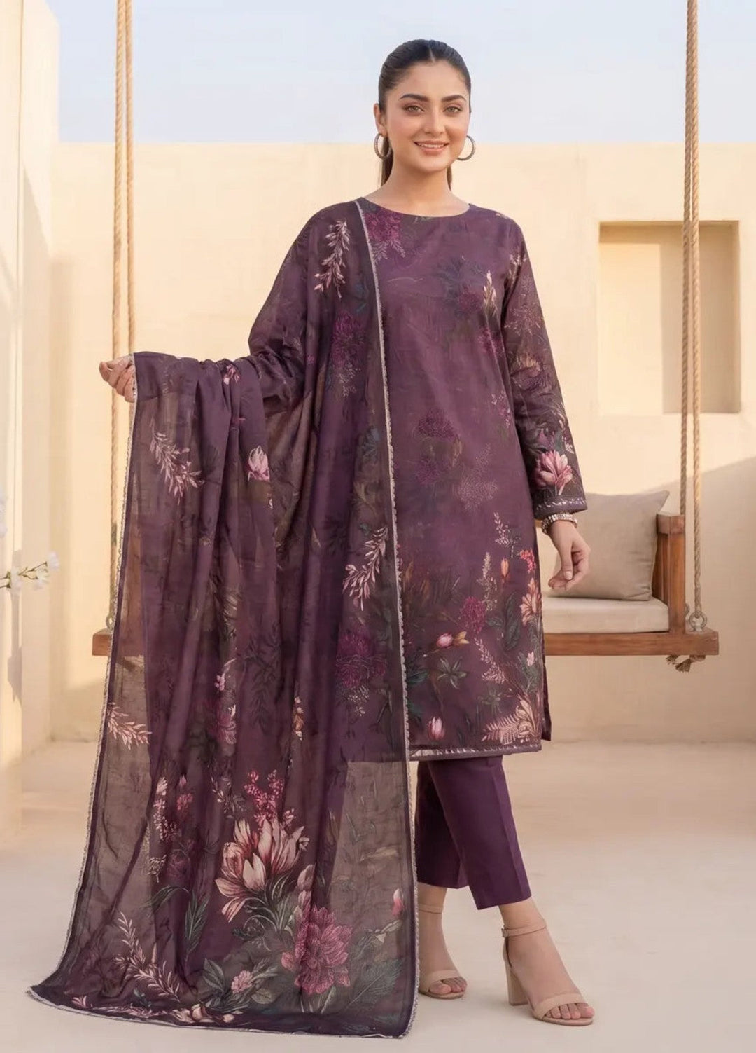 Salitex Women Unstitched Printed Lawn 3 Piece Suit SUNS8IZ208 Casual Collection