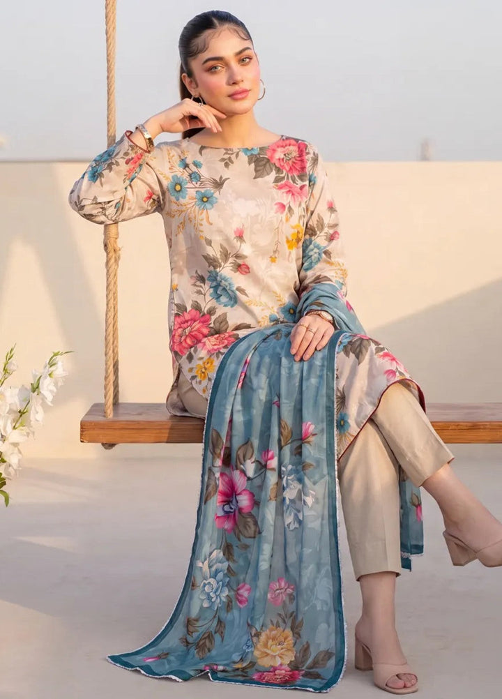 Salitex Women Unstitched Printed Lawn 3 Piece Suit SUNS8IZ213 Casual Collection