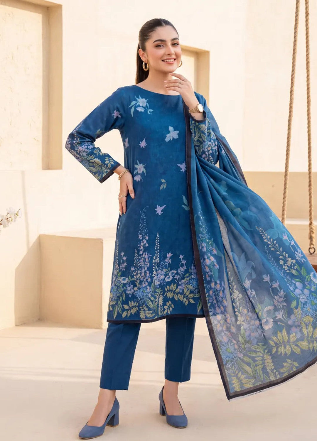 Salitex Women Unstitched Printed Lawn 3 Piece Suit SUNS8IZ207 Casual Collection