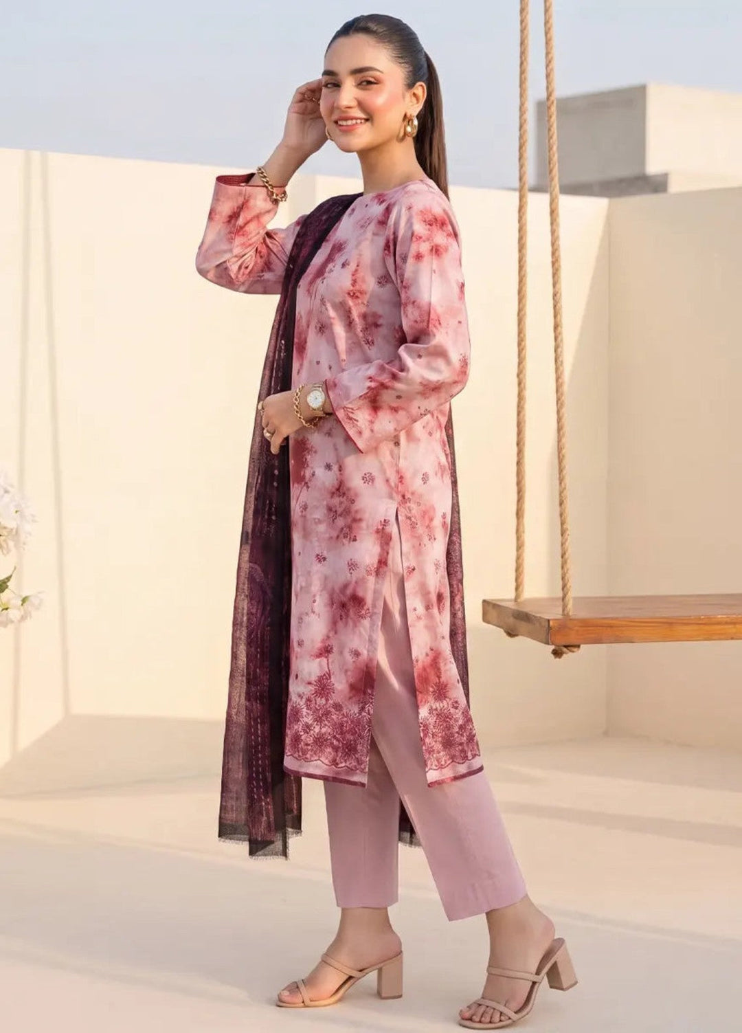 Salitex Women Unstitched Embroidered Lawn 3 Piece Suit SUNS8IZ203 Casual Collection