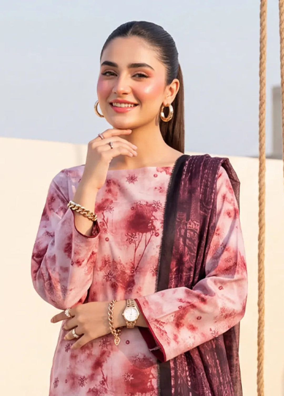 Salitex Women Unstitched Embroidered Lawn 3 Piece Suit SUNS8IZ203 Casual Collection