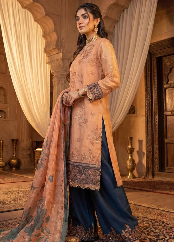 Salitex Women Unstitched Embroidered Khaadi Net 3 Piece Suit SUNS8NO513 Festive Collection