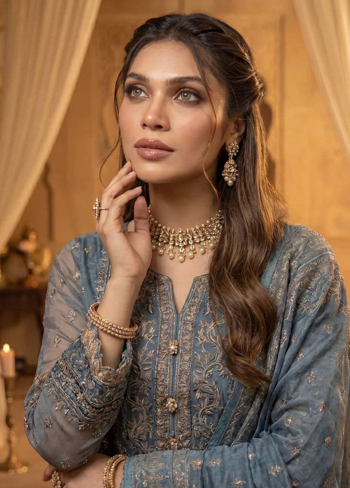 Salitex Women Unstitched Embroidered Khaadi Net 3 Piece Suit SUNS8NO514 Festive Collection