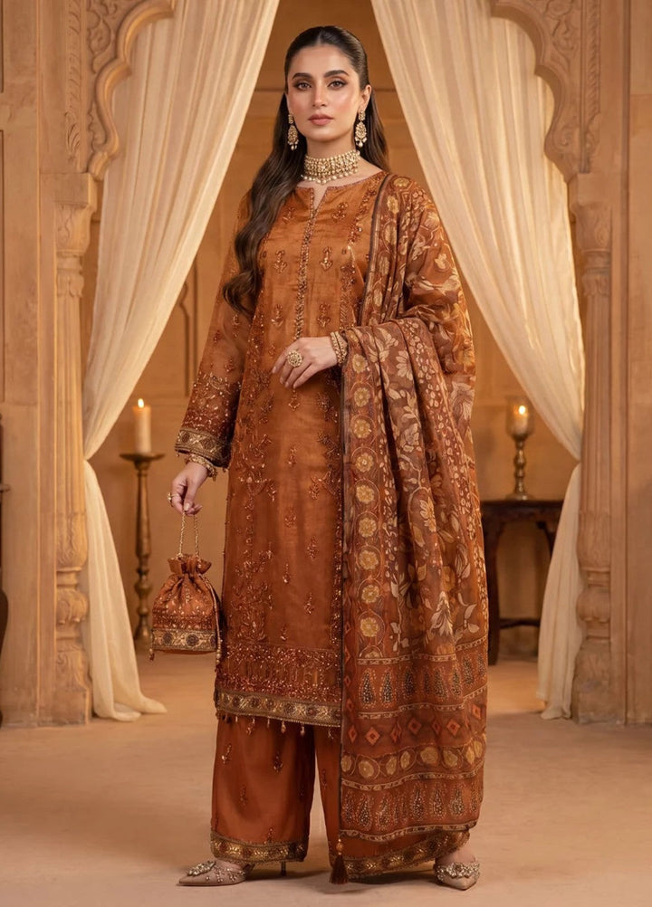 Salitex Women Unstitched Embroidered Khaadi Net 3 Piece Suit SUNS8NO515 Festive Collection