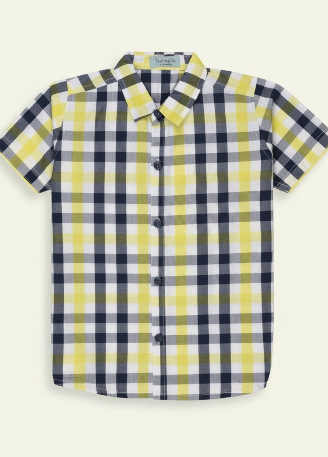 Ixample Kids RTW Textured Cotton 1 Piece Suit Yellow N Black Casual Collection