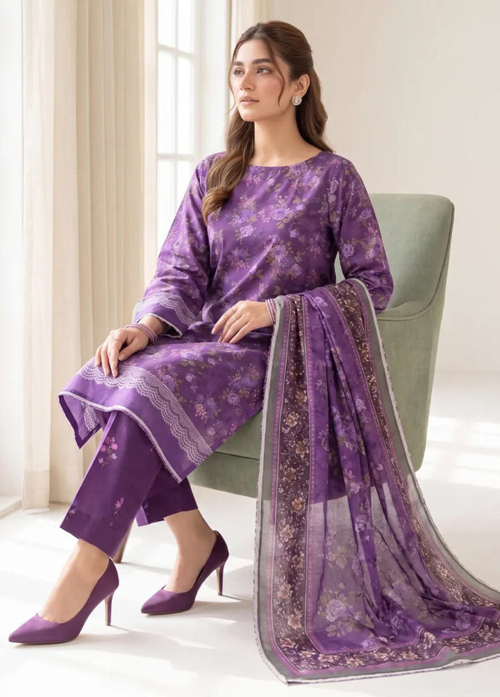 Salitex Women Unstitched Printed Lawn 3 Piece Suit SUNS8IN1136 Casual Collection