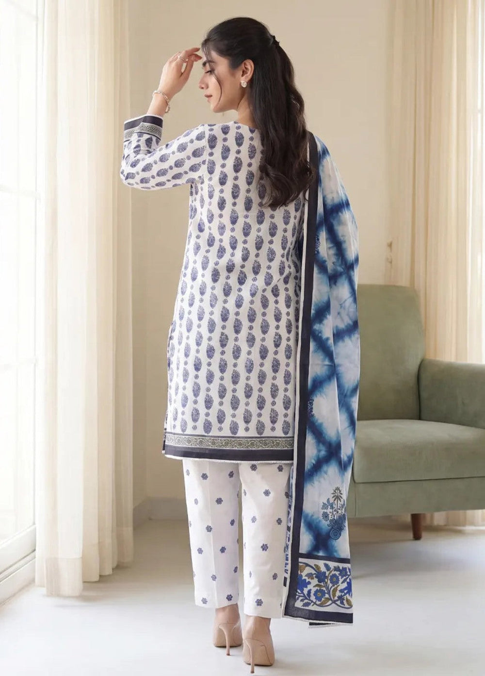 Salitex Women Unstitched Printed Lawn 3 Piece Suit SUNS8IN1138 Casual Collection