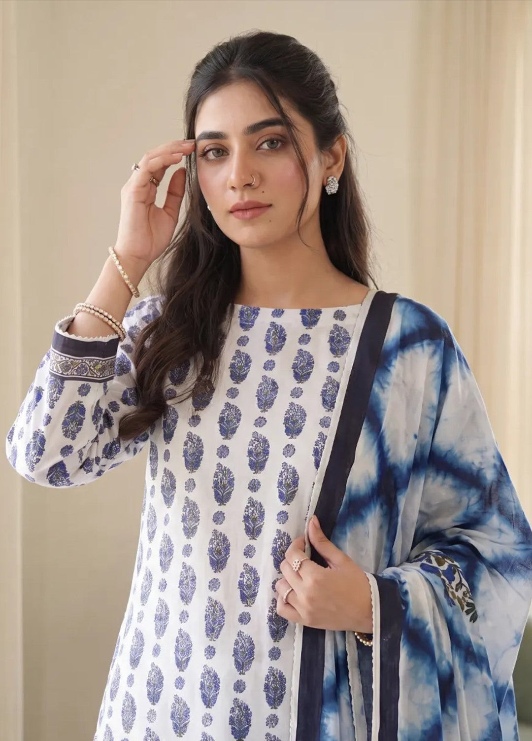 Salitex Women Unstitched Printed Lawn 3 Piece Suit SUNS8IN1138 Casual Collection