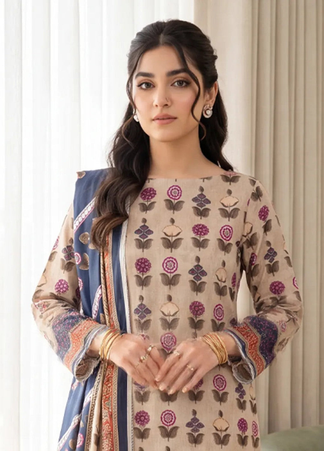 Salitex Women Unstitched Printed Lawn 3 Piece Suit SUNS8IN1139 Casual Collection