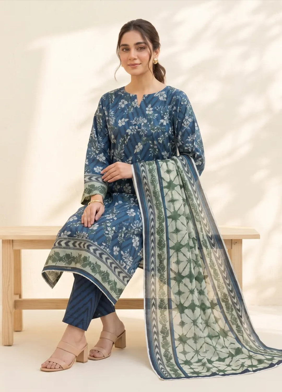 Salitex Women Unstitched Printed Lawn 3 Piece Suit SUNS8IN1142 Casual Collection