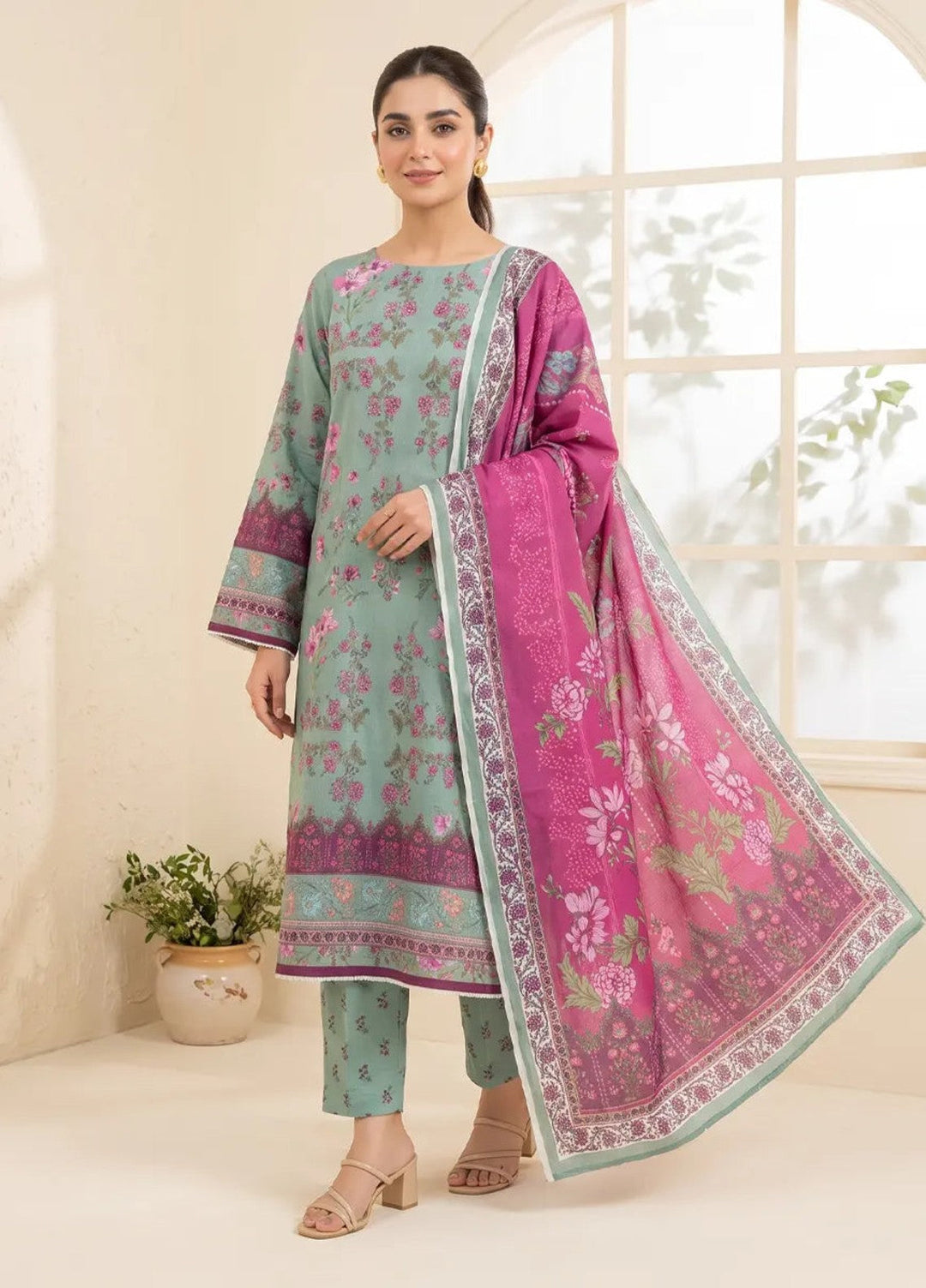 Salitex Women Unstitched Printed Lawn 3 Piece Suit SUNS8IN1143 Casual Collection