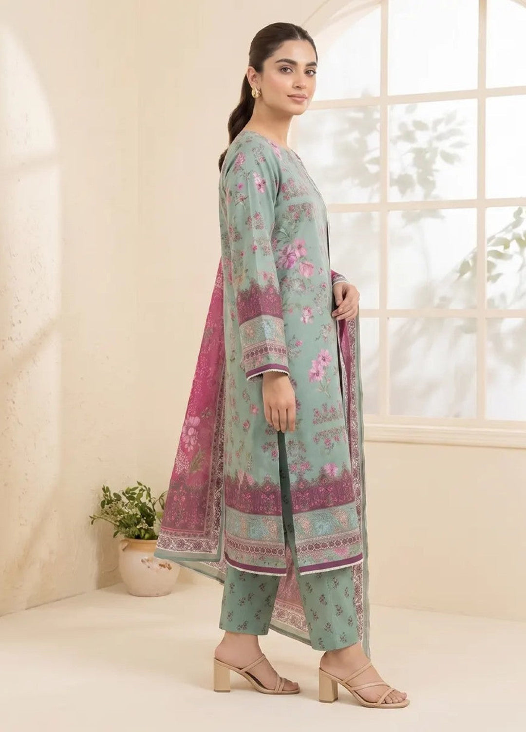 Salitex Women Unstitched Printed Lawn 3 Piece Suit SUNS8IN1143 Casual Collection