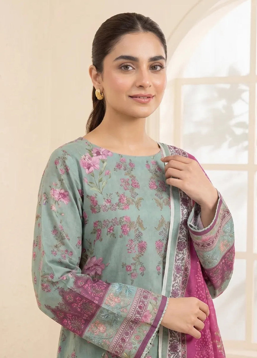 Salitex Women Unstitched Printed Lawn 3 Piece Suit SUNS8IN1143 Casual Collection