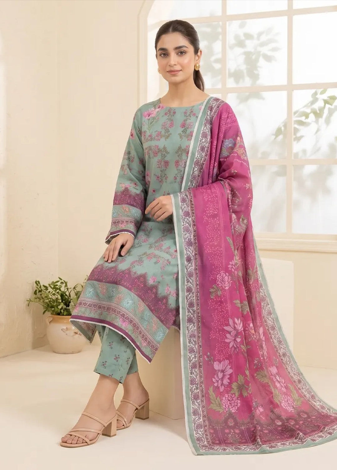 Salitex Women Unstitched Printed Lawn 3 Piece Suit SUNS8IN1143 Casual Collection