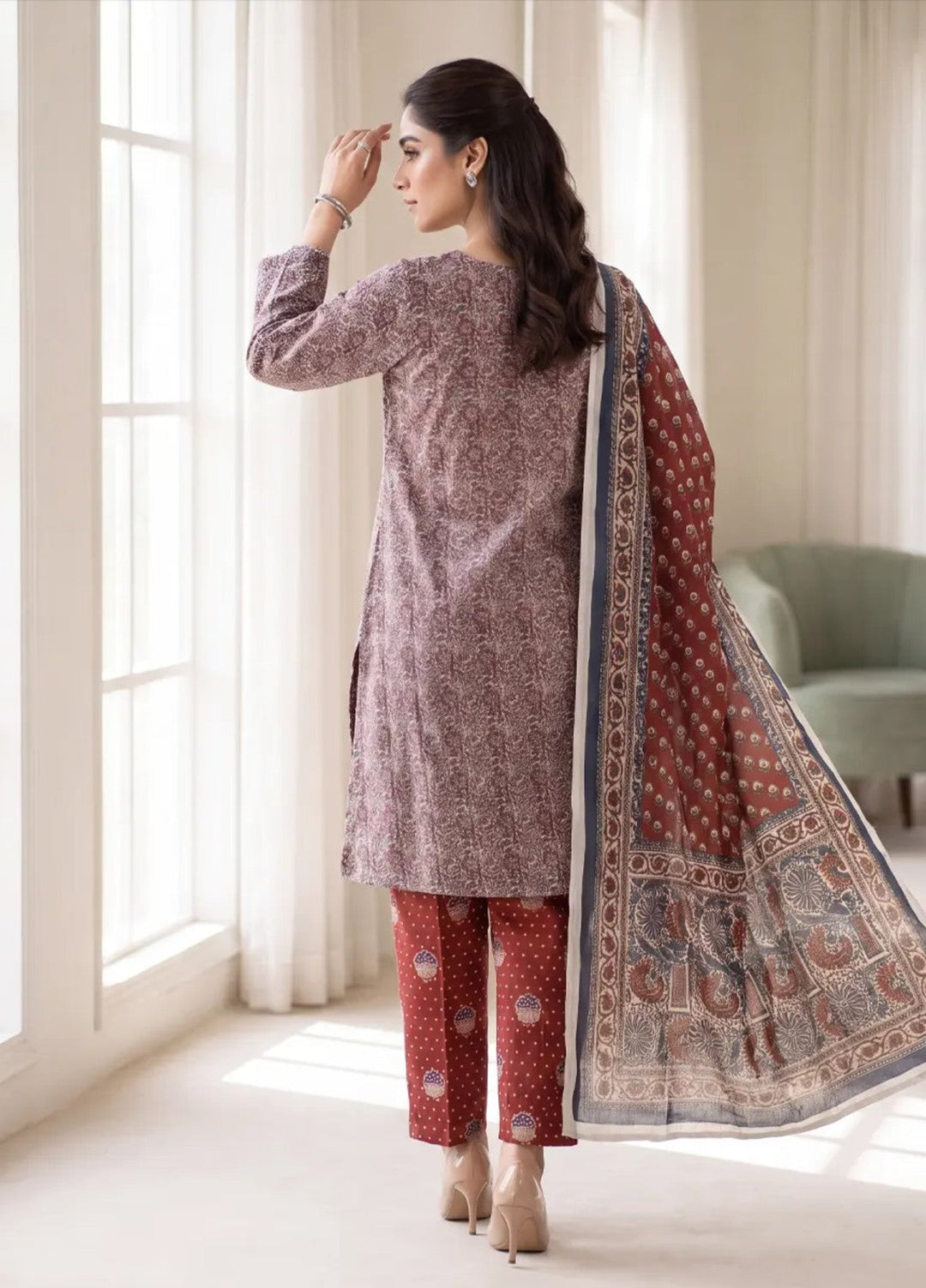 Salitex Women Unstitched Printed Lawn 3 Piece Suit SUNS8IN1145 Casual Collection