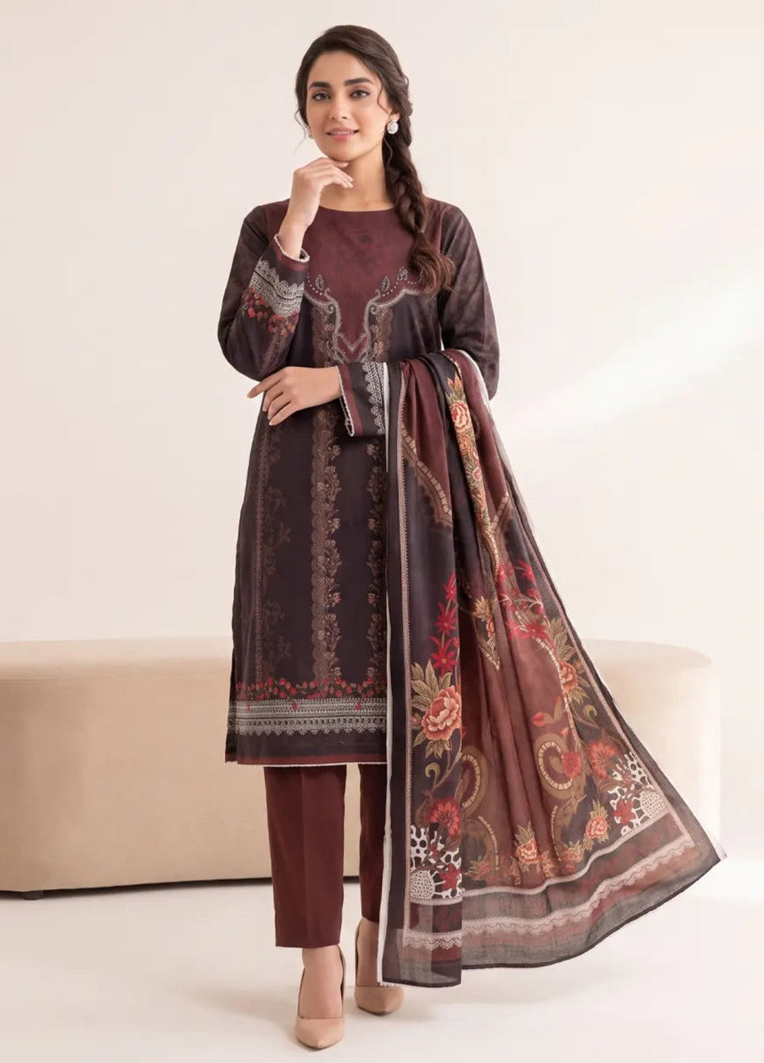 Salitex Women Unstitched Printed Lawn 3 Piece Suit S26L3PMRCL871 Casual Collection