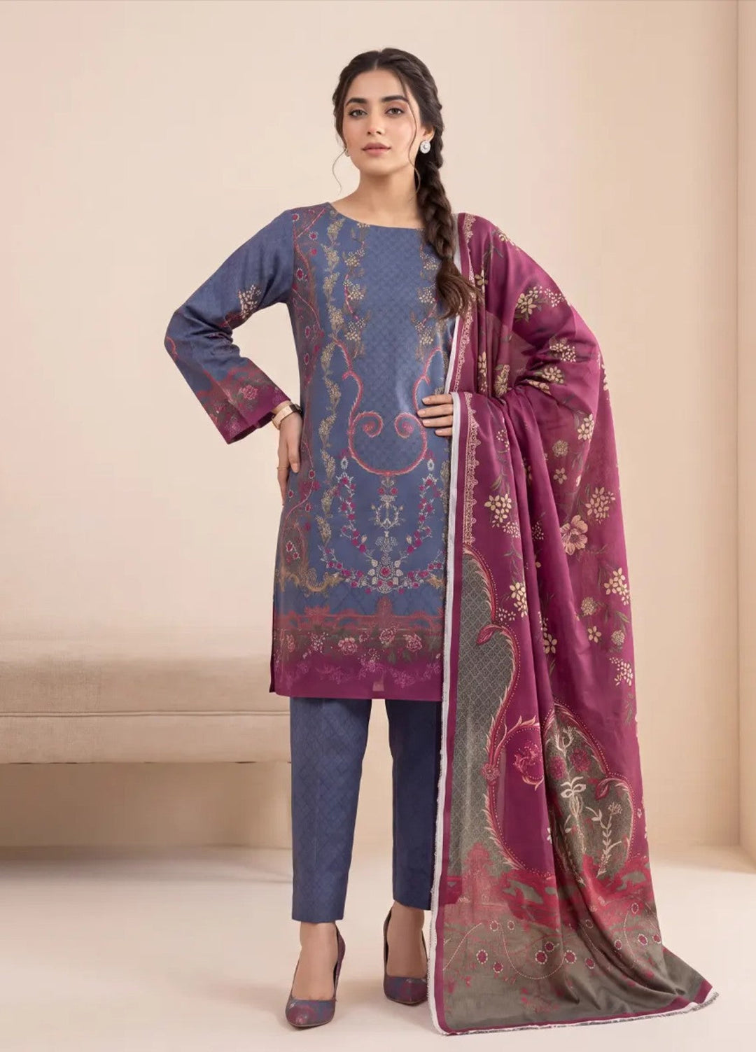 Salitex Women Unstitched Printed Lawn 3 Piece Suit S26L3PMRCL872 Casual Collection