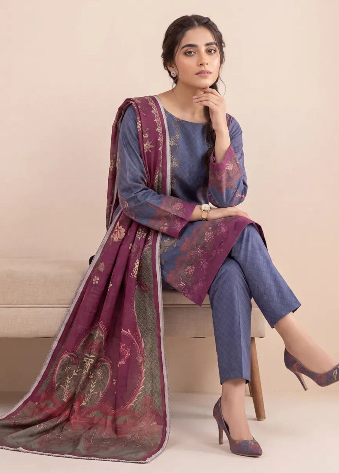 Salitex Women Unstitched Printed Lawn 3 Piece Suit S26L3PMRCL872 Casual Collection