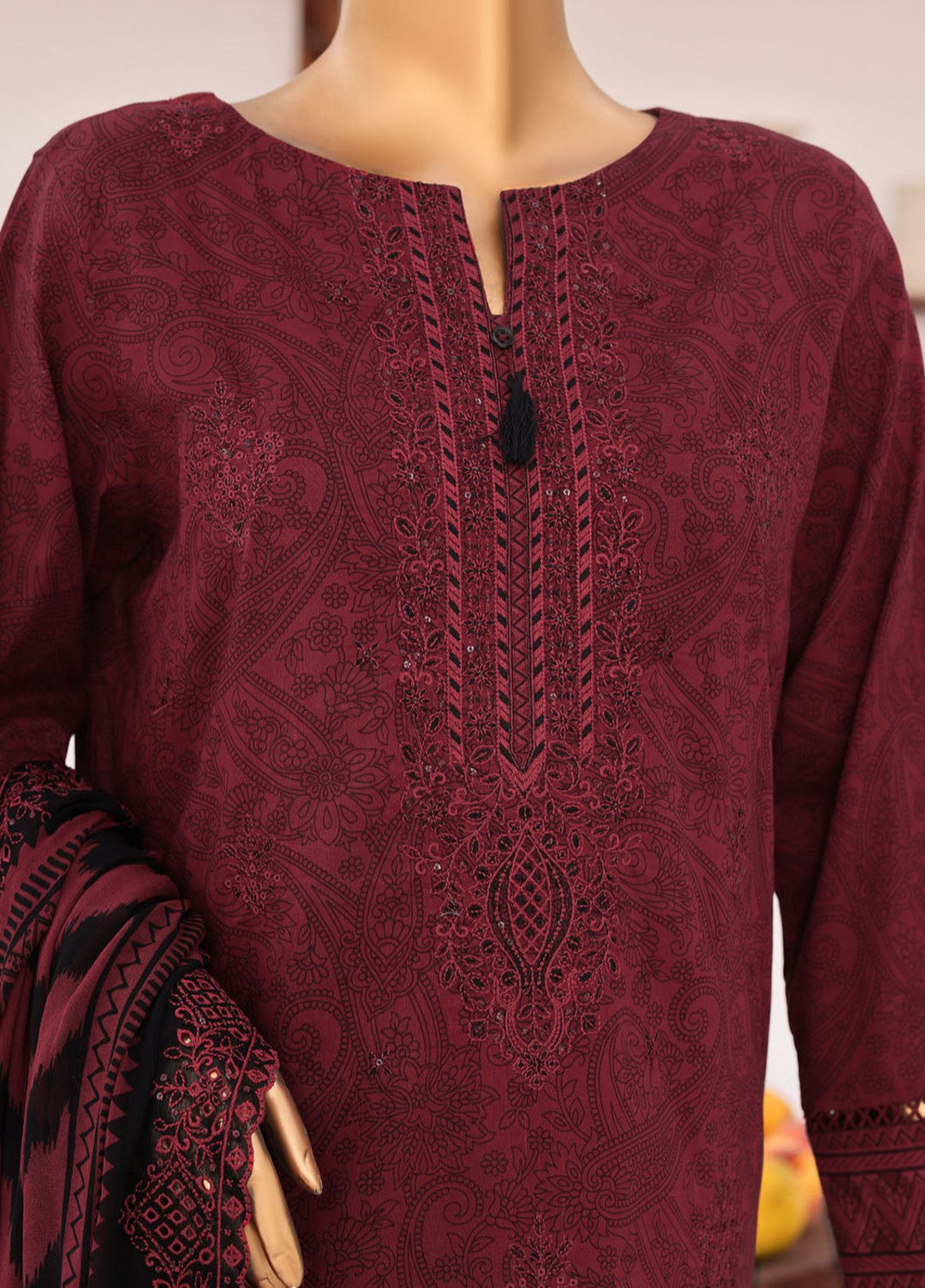 Premium Venice by HZ Textiles Unstitched Embroidered Lawn Cotton 3 Piece Suit PVE-3114 Casual Collection