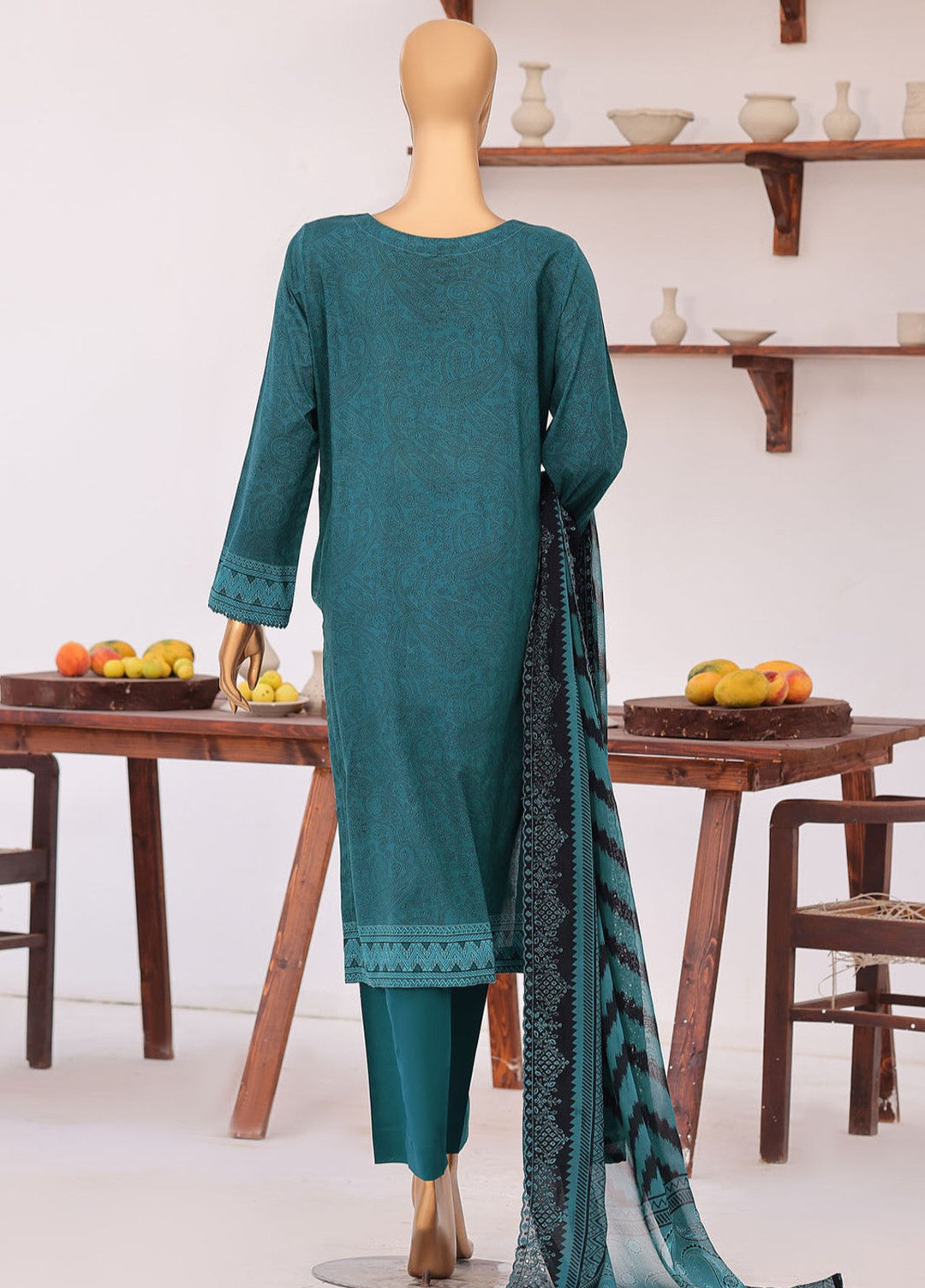 Premium Venice by HZ Textiles Unstitched Embroidered Lawn Cotton 3 Piece Suit PVE-3115 Casual Collection
