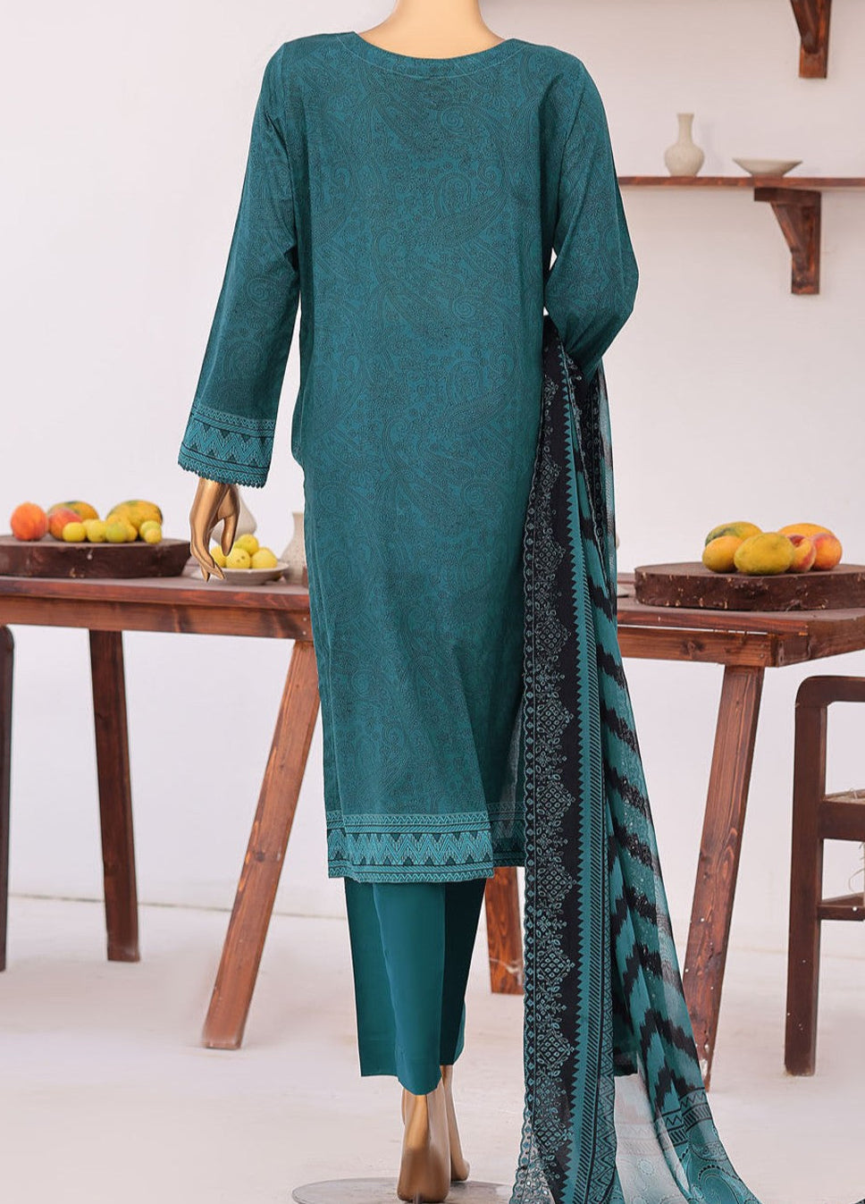 Premium Venice by HZ Textiles Unstitched Embroidered Lawn Cotton 3 Piece Suit PVE-3115 Casual Collection