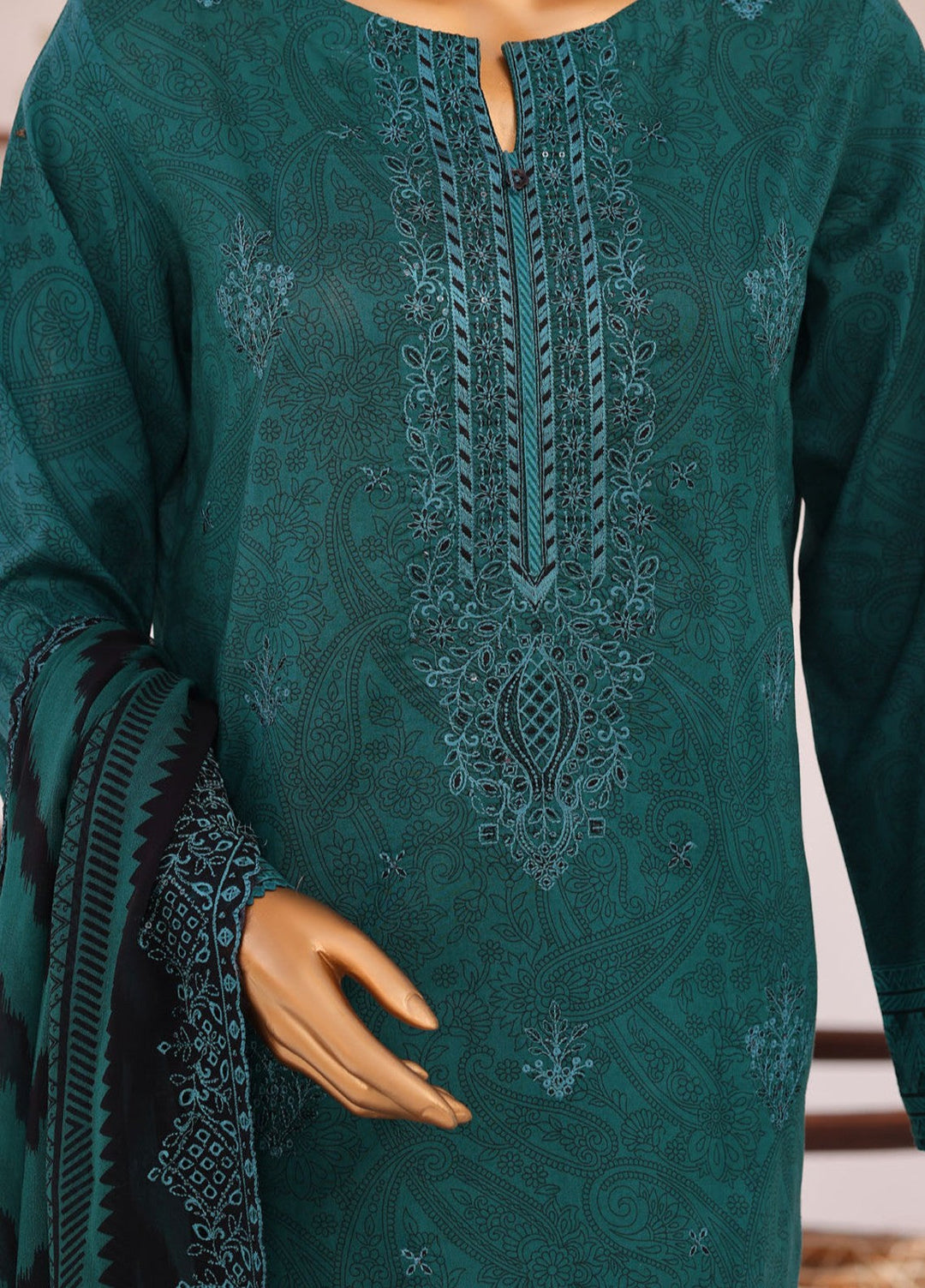 Premium Venice by HZ Textiles Unstitched Embroidered Cotton Lawn 3 Piece Suit PVE-3115 Casual Collection