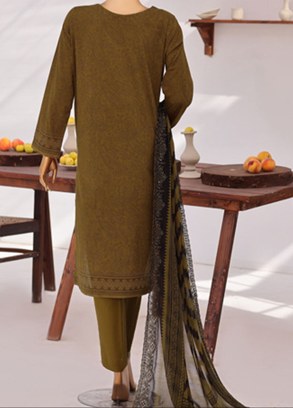 Premium Venice by HZ Textiles Unstitched Embroidered Lawn Cotton 3 Piece Suit PVE-3117 Casual Collection