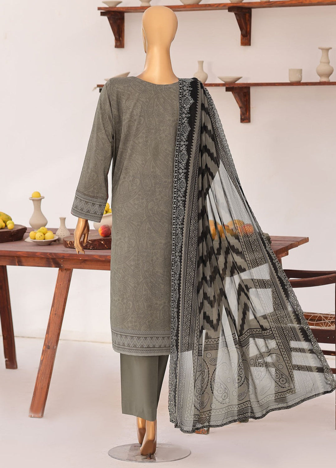 Premium Venice by HZ Textiles Unstitched Embroidered Lawn Cotton 3 Piece Suit PVE-3119 Casual Collection