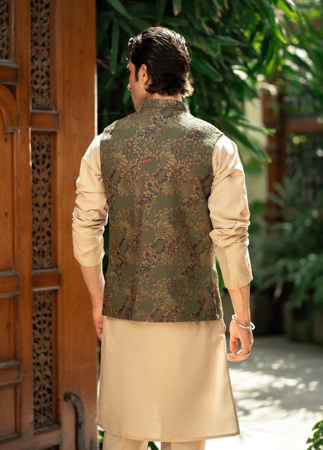 Stylish Garments Mens Waistcoat RTW Embroidered Mesuri Waistcoat Suit W-2885 Festive Collection