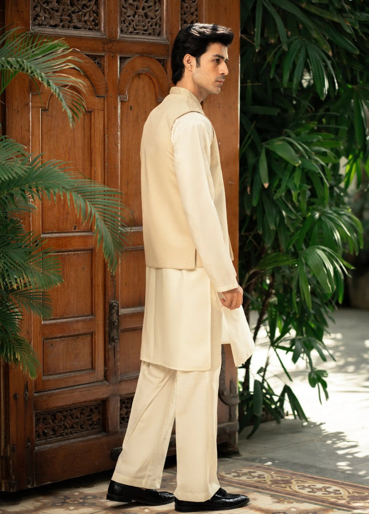 Stylish Garments Mens Waistcoat RTW Embroidered Mesuri Waistcoat Suit W-2985 Festive Collection