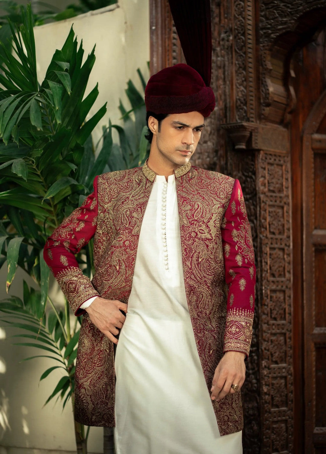 Stylish Garments Sherwani RTW Embroidered Mesuri 1 Piece GS-5157 Festive Collection