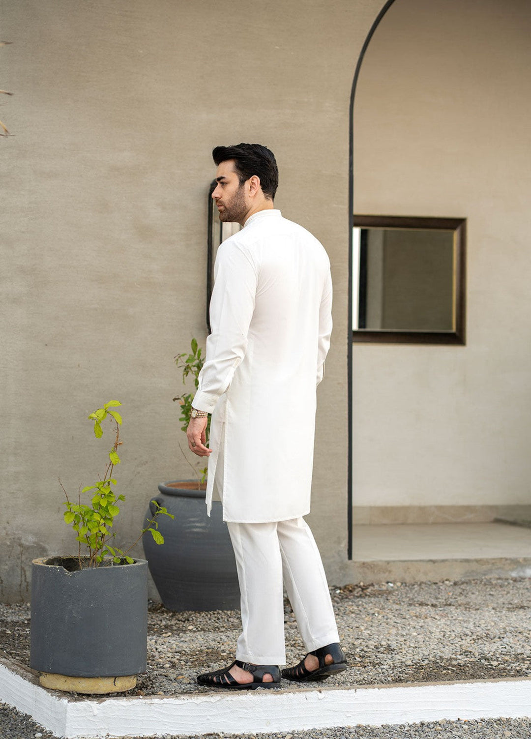 Stylish Garments Mens RTW Embroidered Wash N Wear Kurta Pajama C-10210 Festive Collection