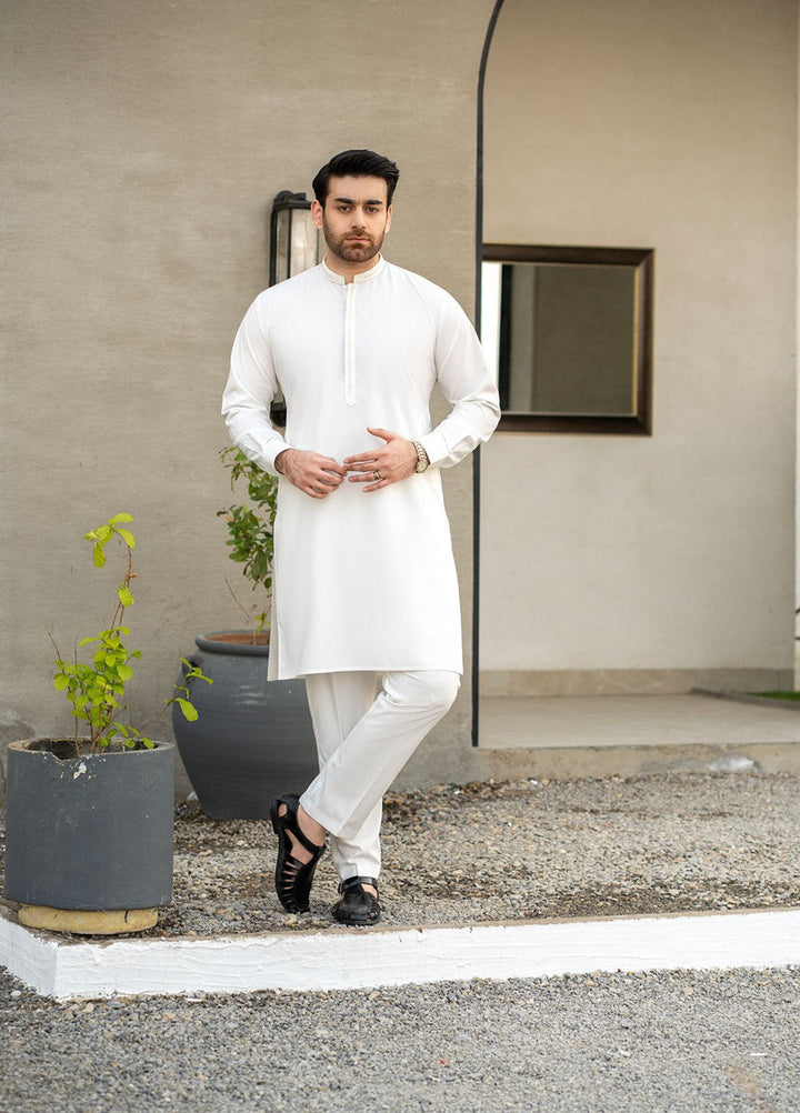Stylish Garments Mens RTW Embroidered Wash N Wear Kurta Pajama Suit C-10210 Festive Collection
