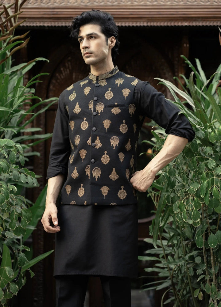 Stylish Garments Mens Waistcoat RTW Embroidered Mesuri Waistcoat Suit W-2992 Festive Collection