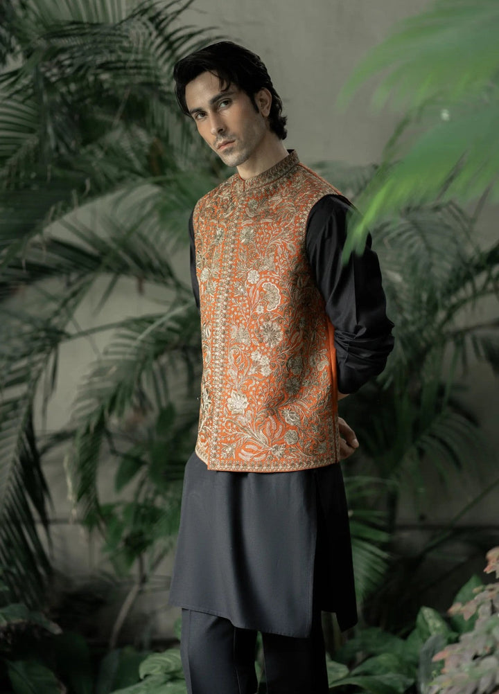Stylish Garments Mens Waistcoat RTW Embroidered Mesuri Waistcoat Suit W-3000 Festive Collection