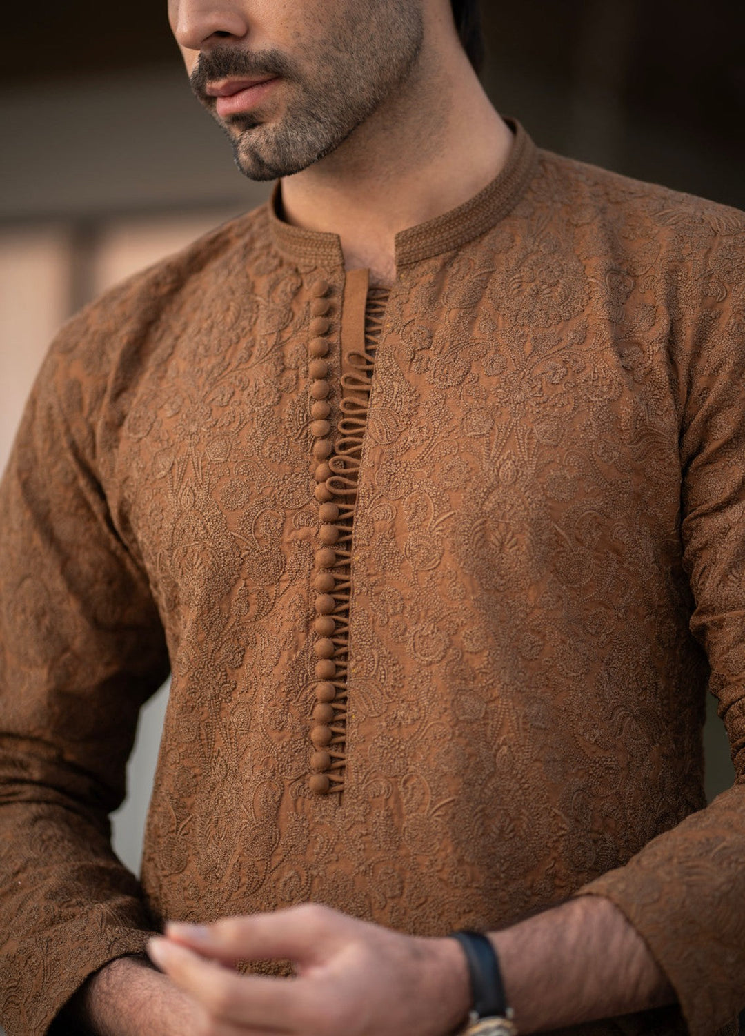 Stylish Garments Mens RTW Embroidered Suiting Kurta Pajama FD-5067 Festive Collection