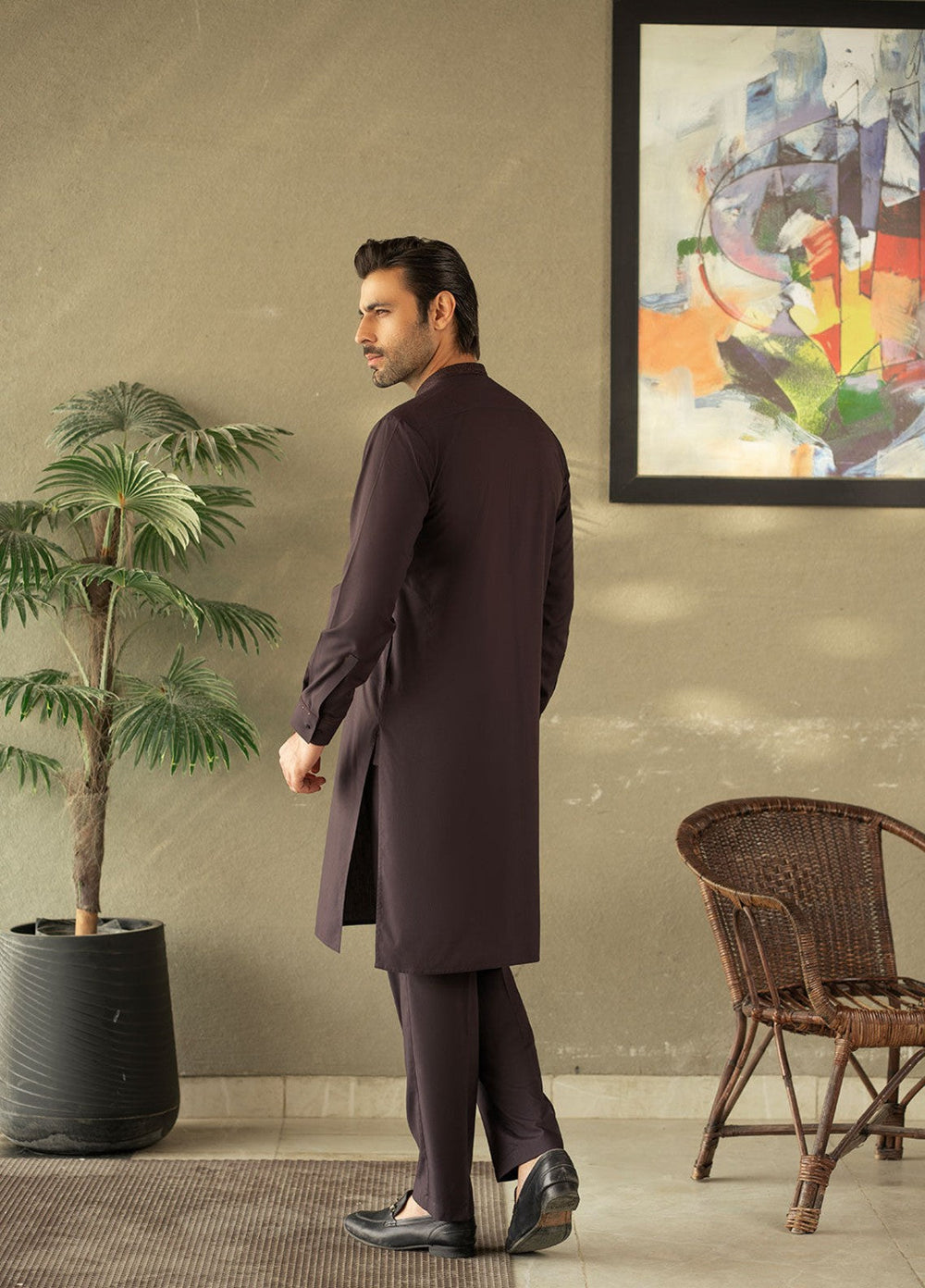 Stylish Garments Mens RTW Embroidered Wash N Wear Kurta Pajama C-10204 Festive Collection