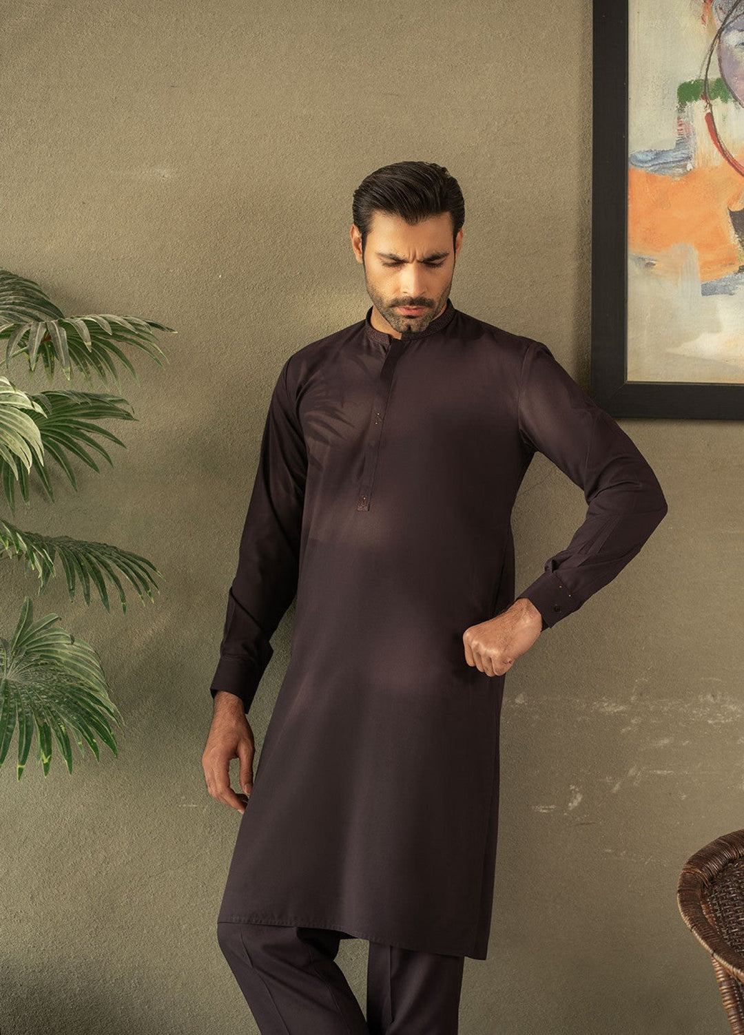 Stylish Garments Mens RTW Embroidered Wash N Wear Kurta Pajama C-10204 Festive Collection