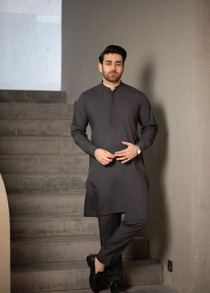 Stylish Garments Mens RTW Embroidered Wash N Wear Kurta Pajama Suit C-10220 Festive Collection