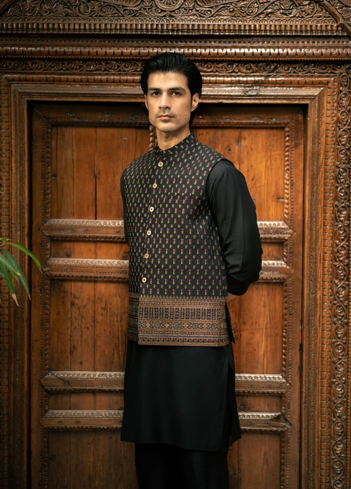 Stylish Garments Mens Waistcoat RTW Embroidered Mesuri Waistcoat Suit W-3010 Festive Collection