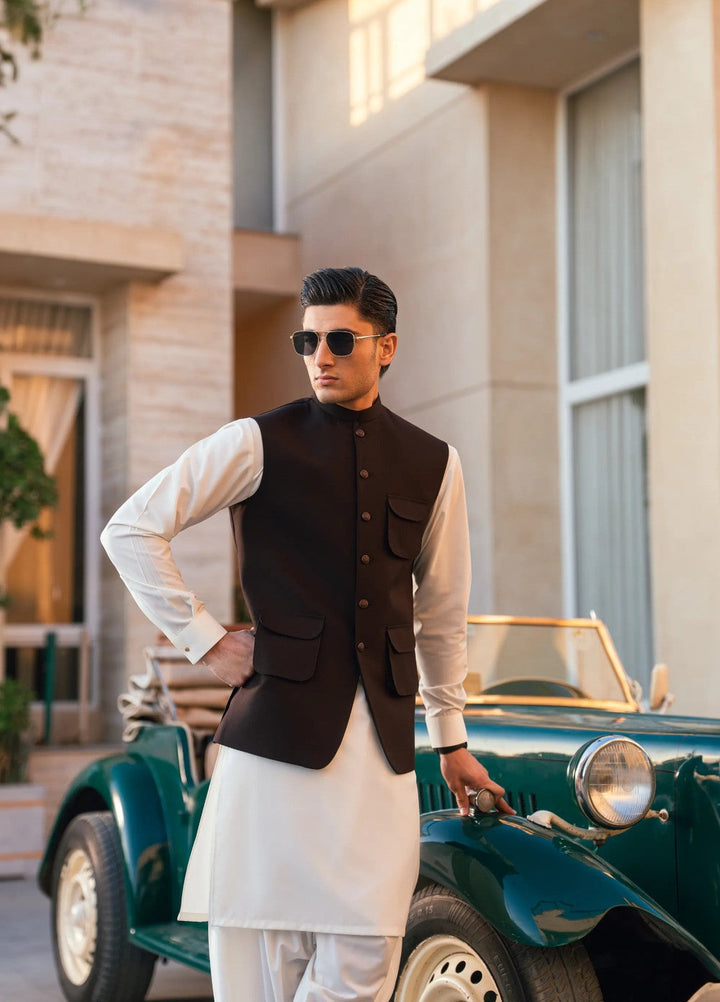 Stylish Garments Mens Waistcoat RTW Solids Suiting Waistcoat Suit WS-2030 Festive Collection