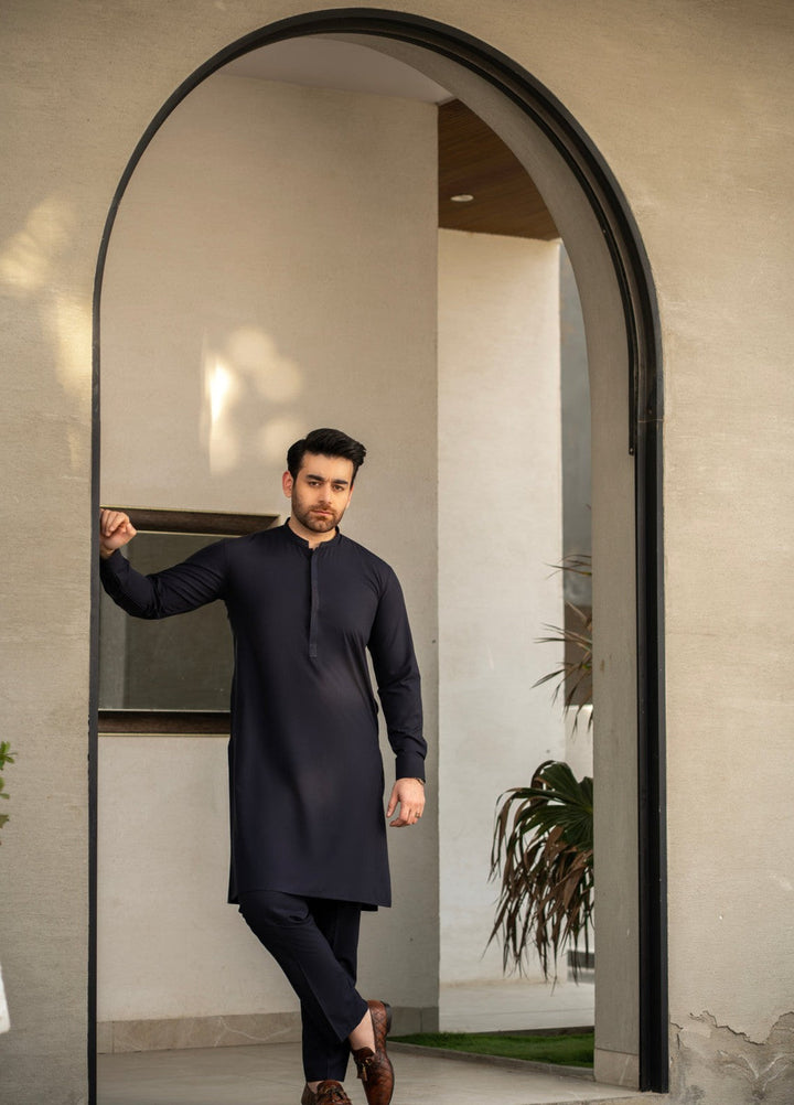 Stylish Garments Mens RTW Embroidered Wash N Wear Kurta Pajama Suit C-10202 Festive Collection